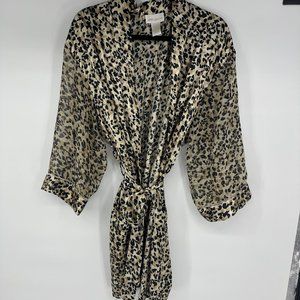 Whispers Silky Satin Women's robe Size Large EUC